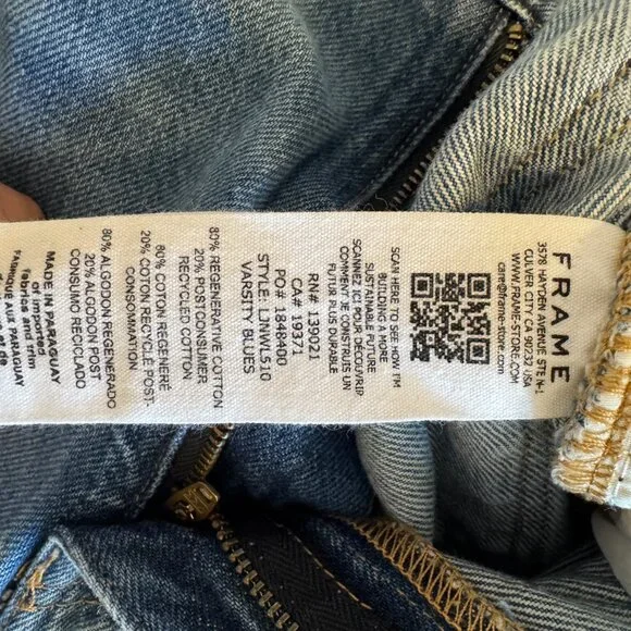 Frame Le Jane Wide Leg Jeans - 27 - Picture 5 of 5